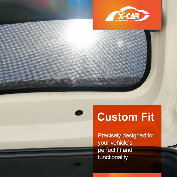 X-CAR rear windscreen sun shades installed on BYD Atto 1 car rear windscreen.