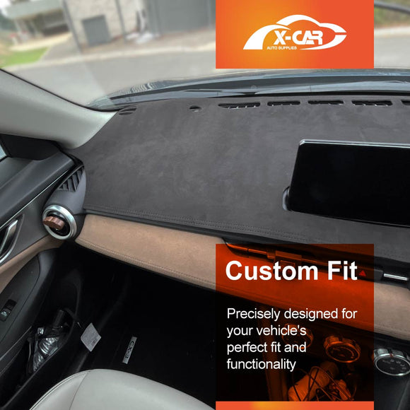 Dash Mat for Mazda 2 DJ/DL Series Hatch & Sedan With HUD 2014-Onwards Non-Slip Microfiber Pad Cover