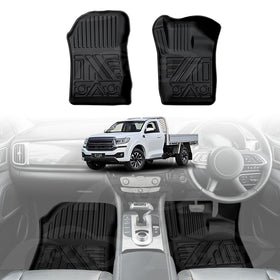 3D Front Floor Mats for GWM Cannon Single Cab 2025-Onwards Heavy Duty All Weather Car Mats Liner Set