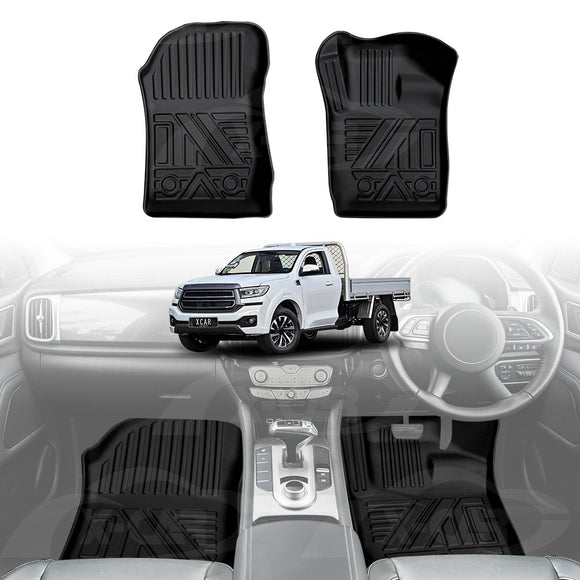 3D Front Floor Mats for GWM Cannon Single Cab 2025-Onwards Heavy Duty All Weather Car Mats Liner Set