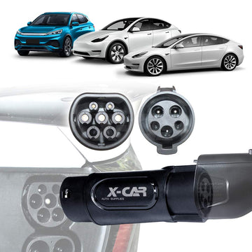 EV Charger Adapter Type 1 to Type 2 Connector Charging Socket SAE J-1772 to IEC62196 32A 250V AC IP54 Polestar