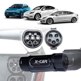 EV Charger Adapter Type 1 to Type 2 Connector Charging Socket SAE J-1772 to IEC62196 32A 250V AC IP54 BYD