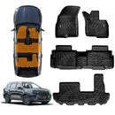 Set of black 3D molded floor mats for a Chery Tiggo 8 Pro Max, displayed on a white background.