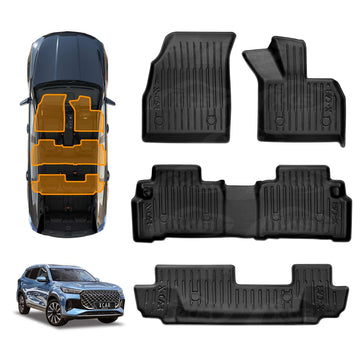 X-CAR floor mats installed in Chery Tiggo 8 car floor.
