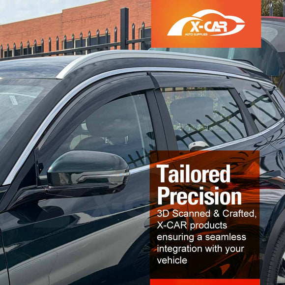 X-CAR weathershields installed on Chery Tiggo 8 car windows.