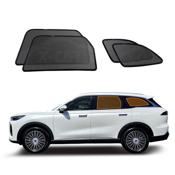 X-CAR window sun shades installed on Chery Tiggo 9 car windows.