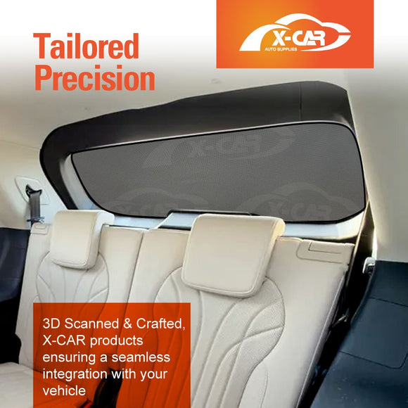 X-CAR rear windscreen sun shade installed on Chery Tiggo 9 car rear windscreen.
