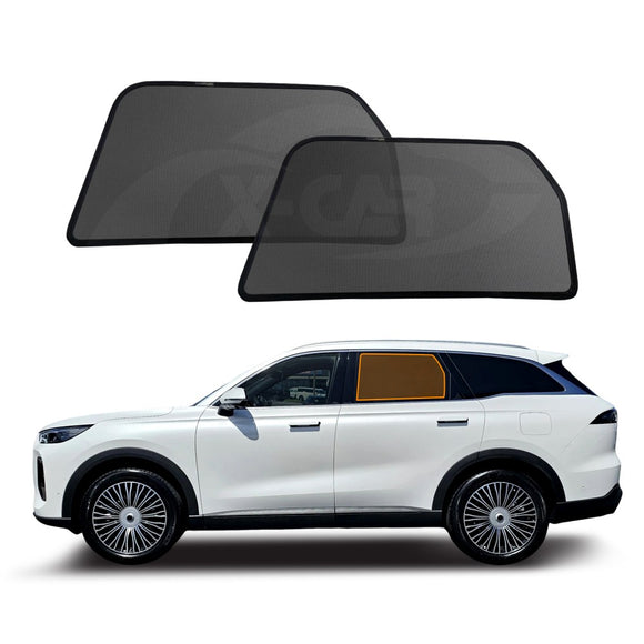 X-CAR window sun shades installed on Chery Tiggo 9 car windows.