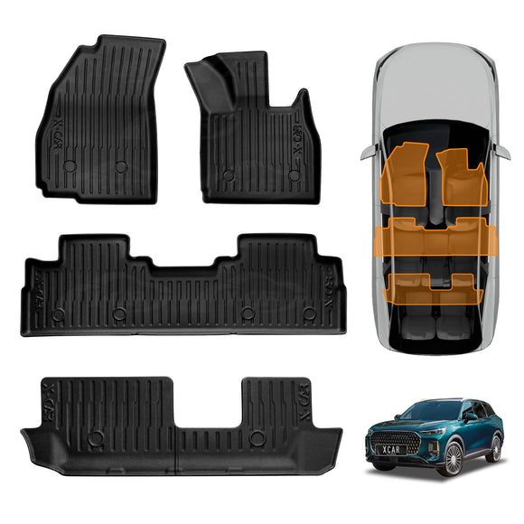 3D Floor Mats for Chery Tiggo 9 Super Hybrid 2025-Onwards All-Weather Car Liners