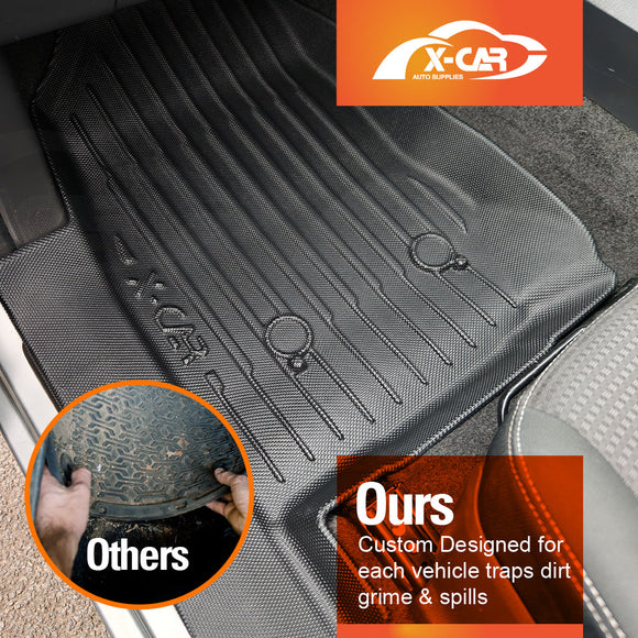 3D Floor Mats for Isuzu MU-X MUX 2013-2021 All-Weather Liners