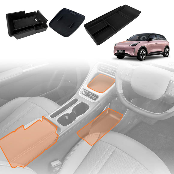Centre Console Organiser Set for Geely EX2 EX 2 2026-Onwards Armrest Tray Storage Box Wireless Pad
