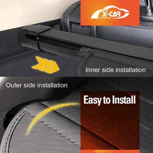 Retractable Cargo Cover for Ford Everest 2015-2022 Rear Rack Partition Shelter Canvas Shade