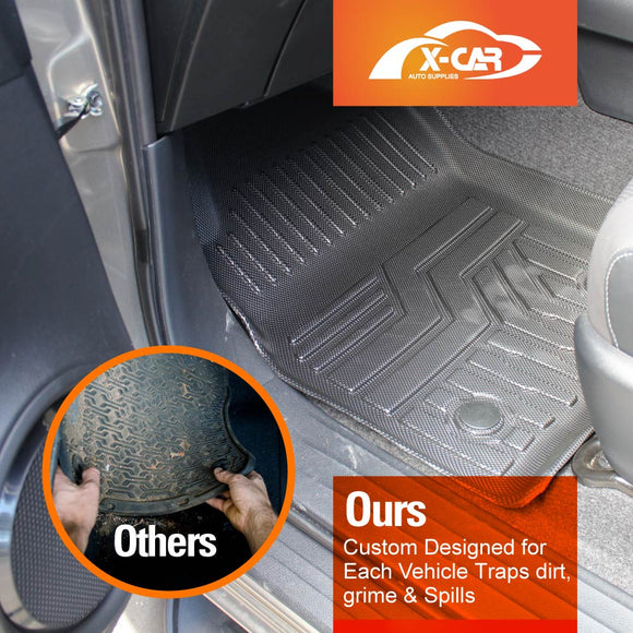 3D Floor Mats for Toyota NEW Hilux Dual Cab Auto 2026-Onwards All-Weather Car Liners