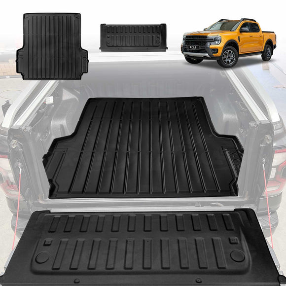 Tub Liner Tailgate Mat for Ford Next-Gen Ranger Raptor RA 2022-2025 Heavy Duty Cargo Trunk Mat