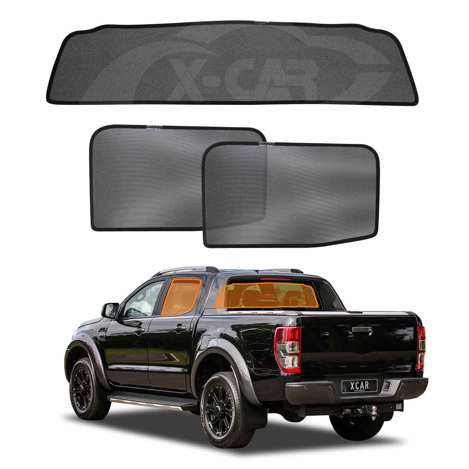 Ford Ranger Window Frame Ford Ranger PX1 PX2 PX3 2011-2022 Window Sun Shades | X-CAR
