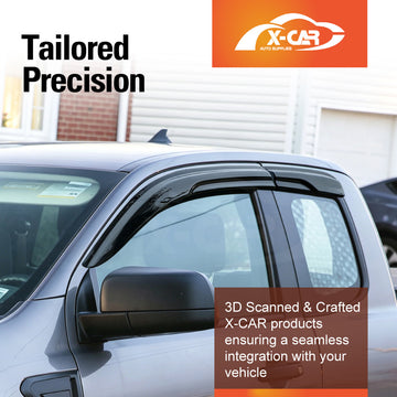 WeatherShields for Ford Ranger Extra/Super Cab 2011-2022 Car Weather Shields Wind Deflectors Sun Visors - 0