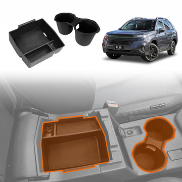 Centre Console Organiser for Subaru Forester 6th Gen 2025-Onwards Armrest Cup Holder Storage Tray Accessories