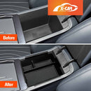 X-CAR car armrest storage tray installed in the car armrest.