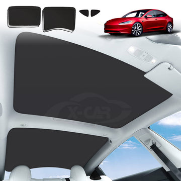 Glass Roof Sun Shades For Tesla Model 3 2017-2023