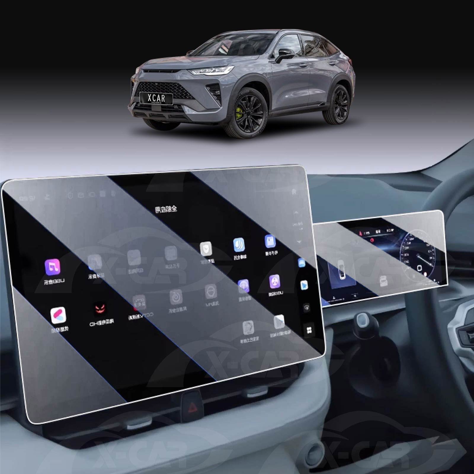 Tempered Glass Dash Centre Console Screen Protector for GWM Haval H6 G ...
