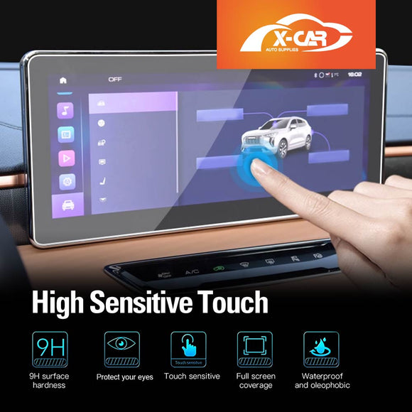 GWM Haval Jolion 2024-Onwards 12.3'' Tempered Glass Dash Screen Center Console Screen Protector