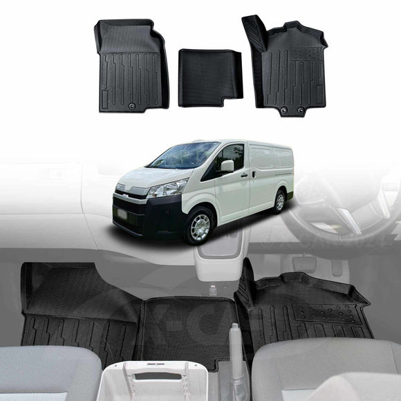 3D Floor Mats for Toyota HiAce Van 2019-Onwards All-Weather Car Liners