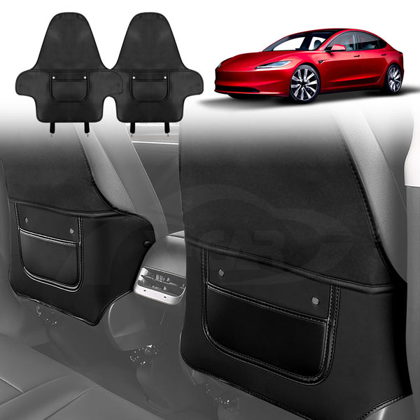 New Tesla Model 3 Highland Seat Back Kick Mats 2Pcs 2023-2024