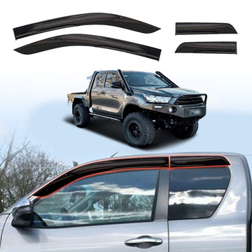 WeatherShields for Toyota Hilux SR5 Extra Cab 2015-2025 Car Weather Shields Wind Deflectors Sun Visors