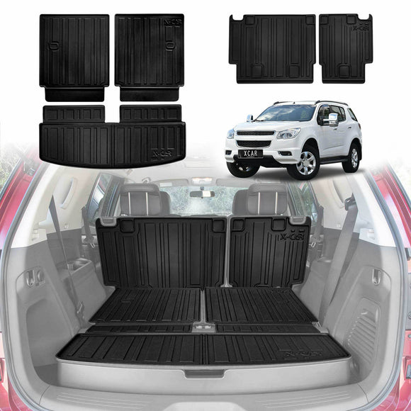 Boot Liners/ Back Seat Protector for Holden Colorado 7 2012-2016 Trunk Cargo Mats