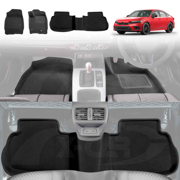 3D All-Weather Floor Mats for Honda Civic 11th 2021-2024