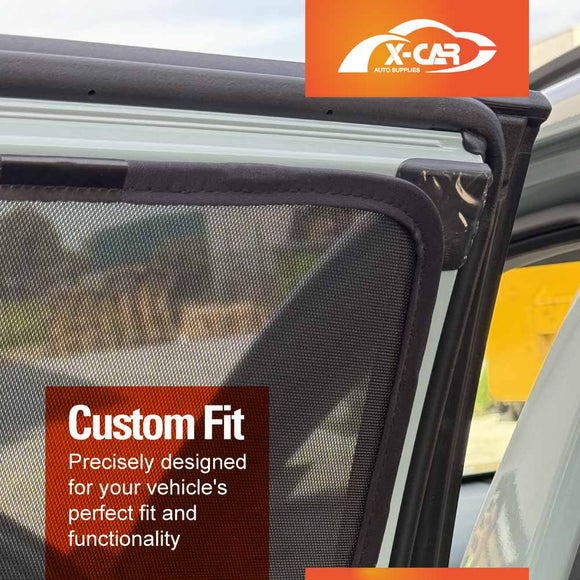 X-CAR Hyundai Kona 2023 onwards window sun shades installed on rear window.