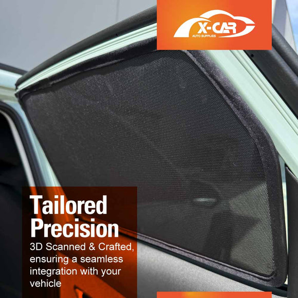 X-CAR Hyundai Kona 2023 onwards window sun shades installed on rear window.