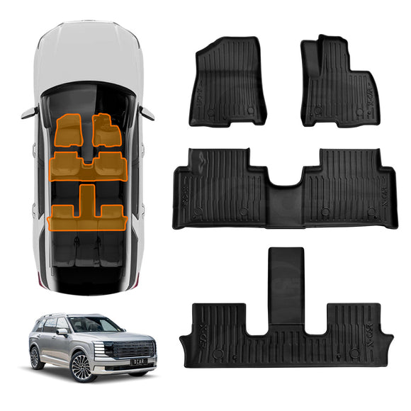 3D Floor Mats for Hyundai Palisade LX3 2026-Onwards All-Weather Car Liners