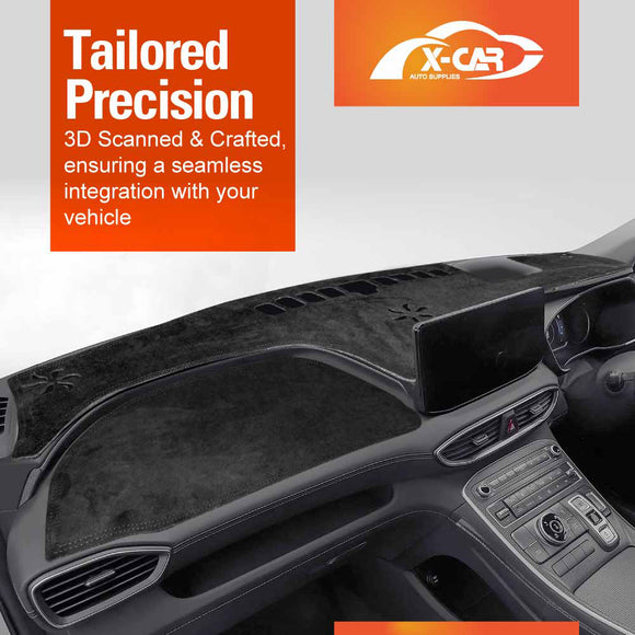 Dash Mat for Hyundai SantaFe Santa Fe 2018-2023 With HUD Non-Slip Microfiber Pad Cover