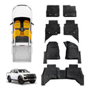 3D Floor Mats for ISUZU D-MAX DMAX Dual Cab 2020-Onwards All-Weather Car Liners-1