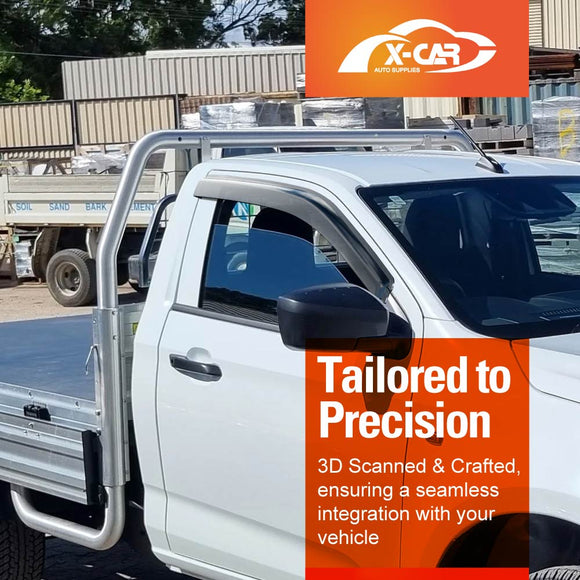 Weathershields for Isuzu DMAX D-MAX Single Cab 2020-Onwards Car Weather Shields Wind Deflectors Sun Visors