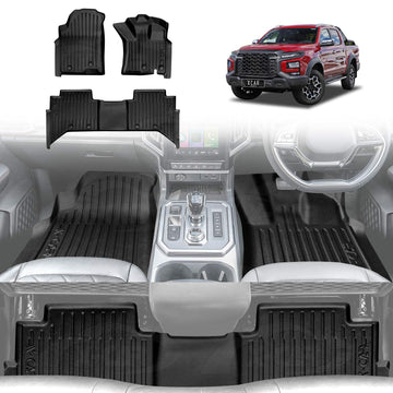 3D Floor Mats for JAC T9 Dual Cab 2024-Onwards All-Weather Car Liners