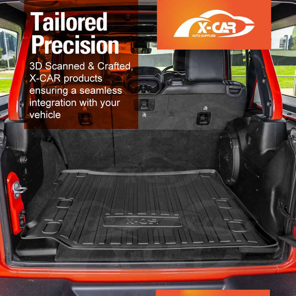 Boot Liner for Jeep Wrangler JL Series 4-Door 2018-Onwards All Weather Cargo Mat