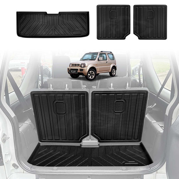 Boot Liner/ Back Seat Protector for Suzuki Jimny 3 Door 1998-2018 All Weather Cargo Mats