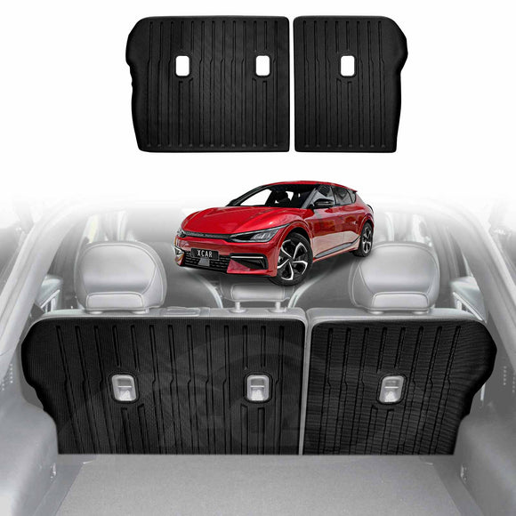 Boot Liner / Back Seat Protectors For Kia EV6 2021-Onwards Trunk Cargo Kick Mat