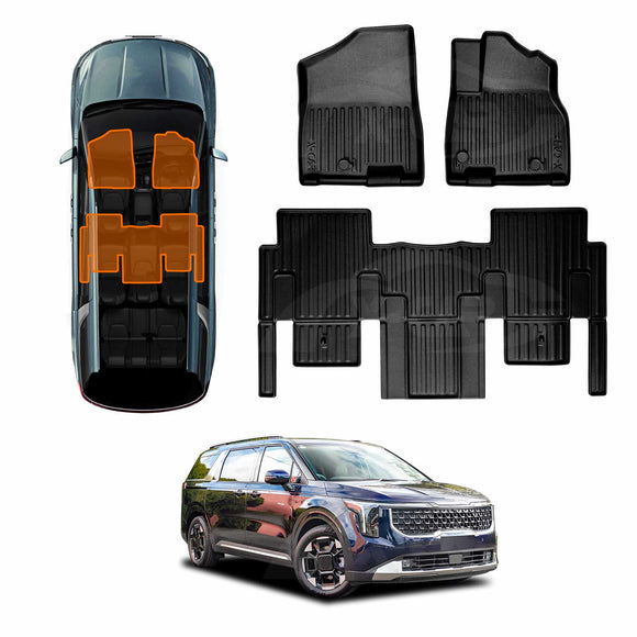 Floor Mats for Kia Carnival KA4 Series 2020-Onwards Heavy Duty All Weather Car Mats