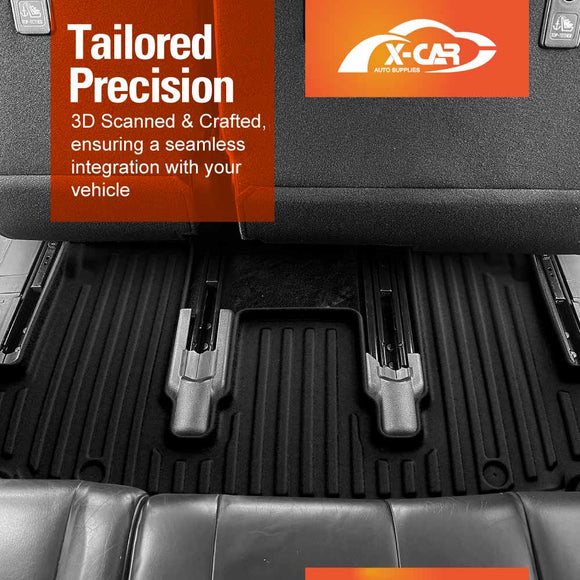 X-CAR 3D floor mats for Toyota Kluger 2021-onwards third row foot well.
