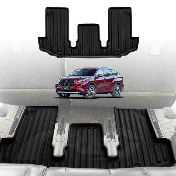 X-CAR 3D floor mat for Toyota Kluger 2021-onwards third row.