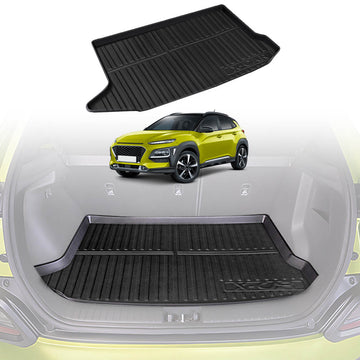 X-CAR Hyundai Kona 2017-2023 boot liner installed in rear cargo area