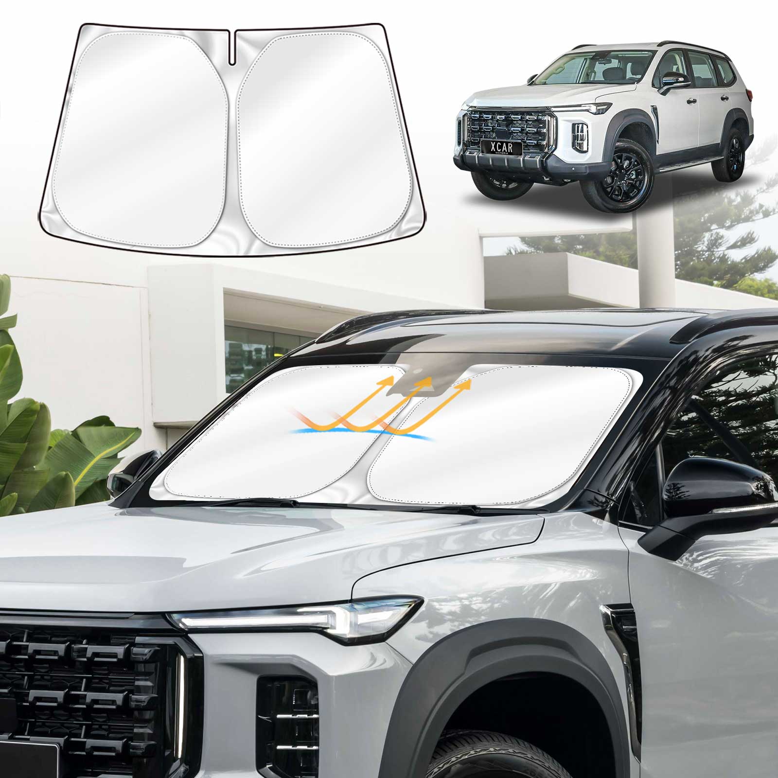 Karltys 3PCS Windshield Sun Shade for 2017-2022 Honda CRV, Thickened