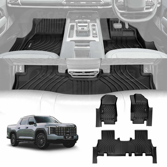 3D Floor Mats for LDV Terron 9 Dual Cab 2025-Onwards All Weather Car Liners