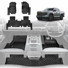 3D Floor Mats for LDV Terron 9 Dual Cab 2025-Onwards All Weather Car Liners