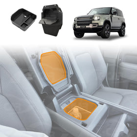 Land Rover Defender center console armrest storage box organizer tray for Defender 2020+ interior