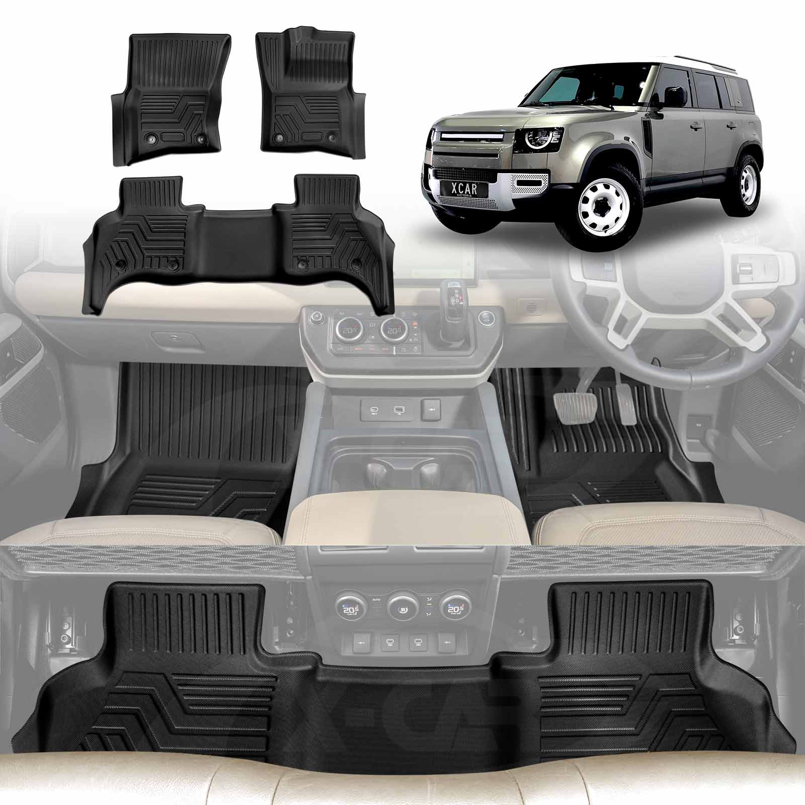 Land Rover Defender 110 Floor Mats L663 2020+ All Weather X-CAR