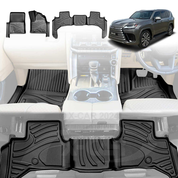 3D Floor Mats for Lexus LX Series LX500d LX600 2021-Onwards All-Weather Car Liners